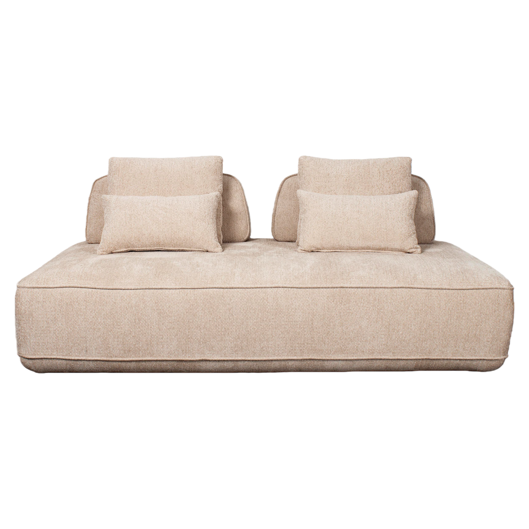 Bank Tudor natural boldweave 2,5-seater movable backrest