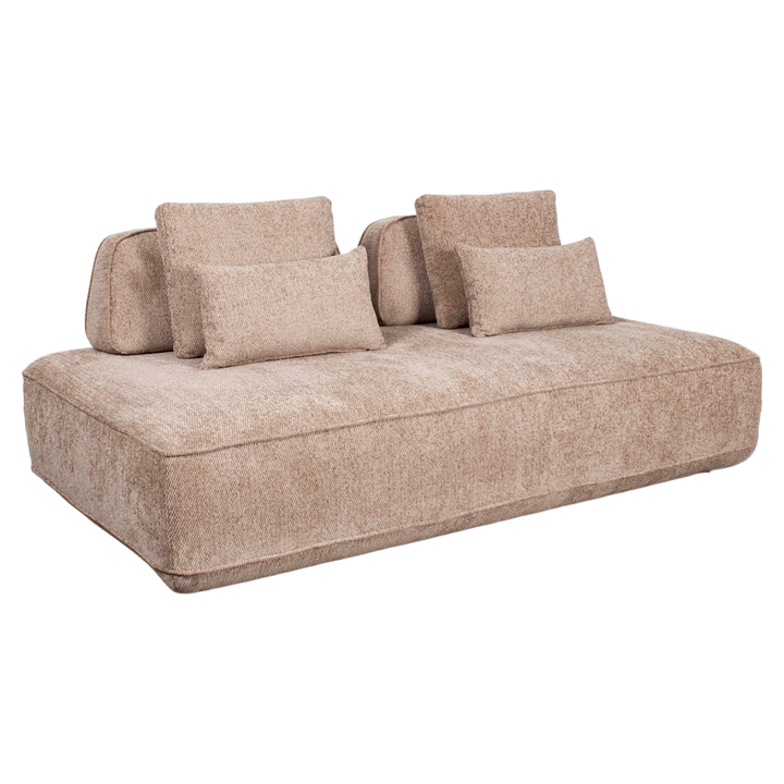 Bank Tudor mocca boldweave 2,5-seater movable backrest