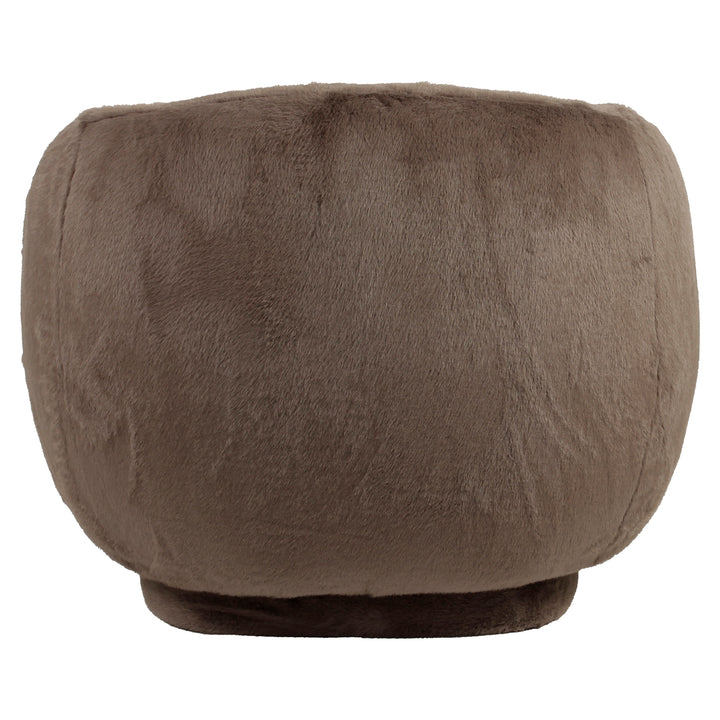 Lounge stoel Negreslo brown fluffy swivel