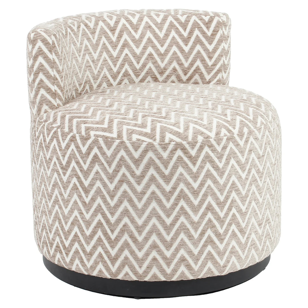 Lounge stoel Franny sand chevron