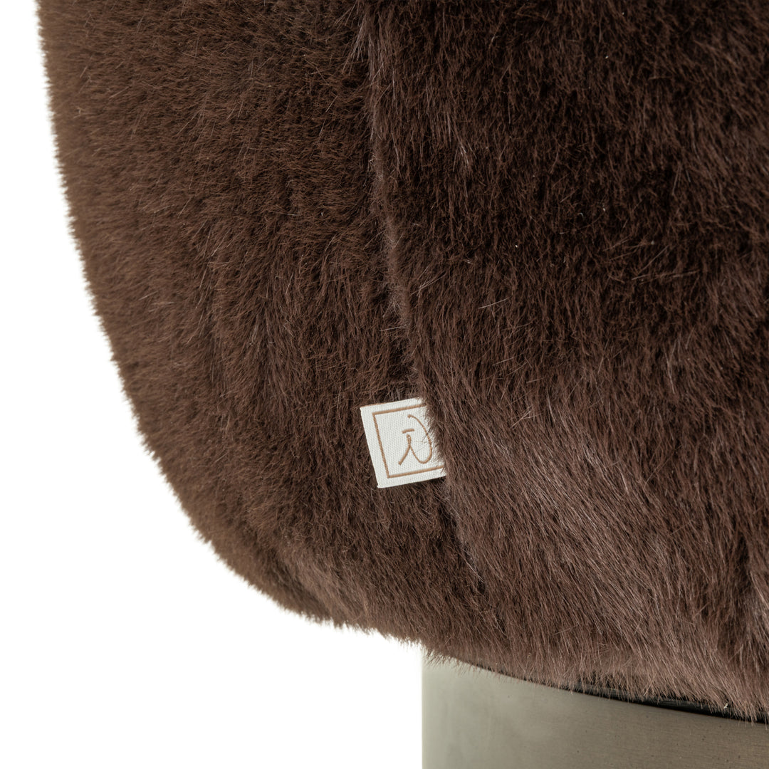 Lounge stoel Colmar chocolat fluffy swivel