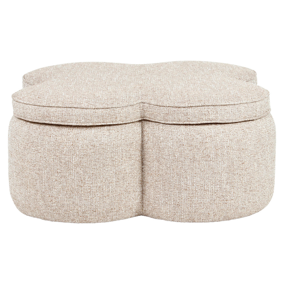 Poef & Voetenbank Corbeau sand tweed