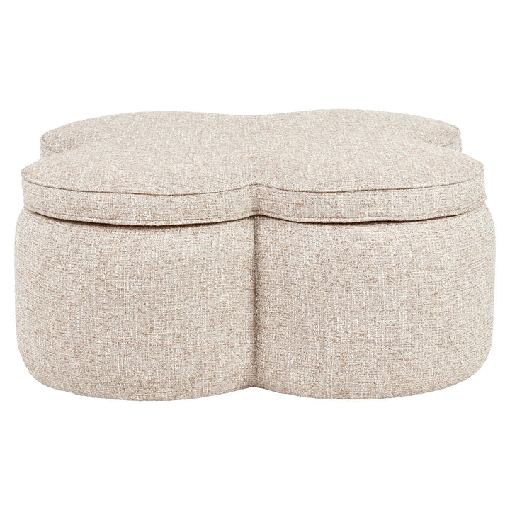 Poef & Voetenbank Corbeau sand tweed
