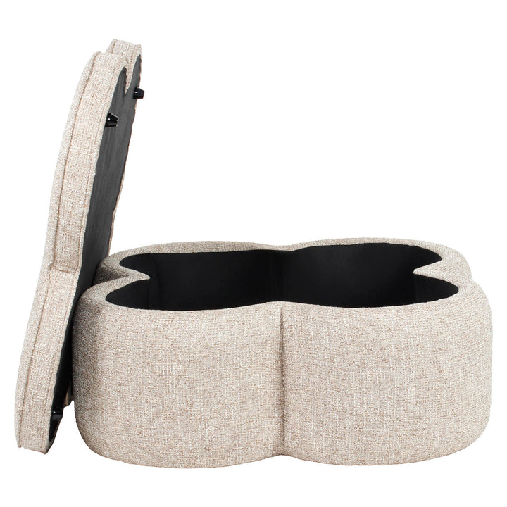 Poef & Voetenbank Corbeau sand tweed