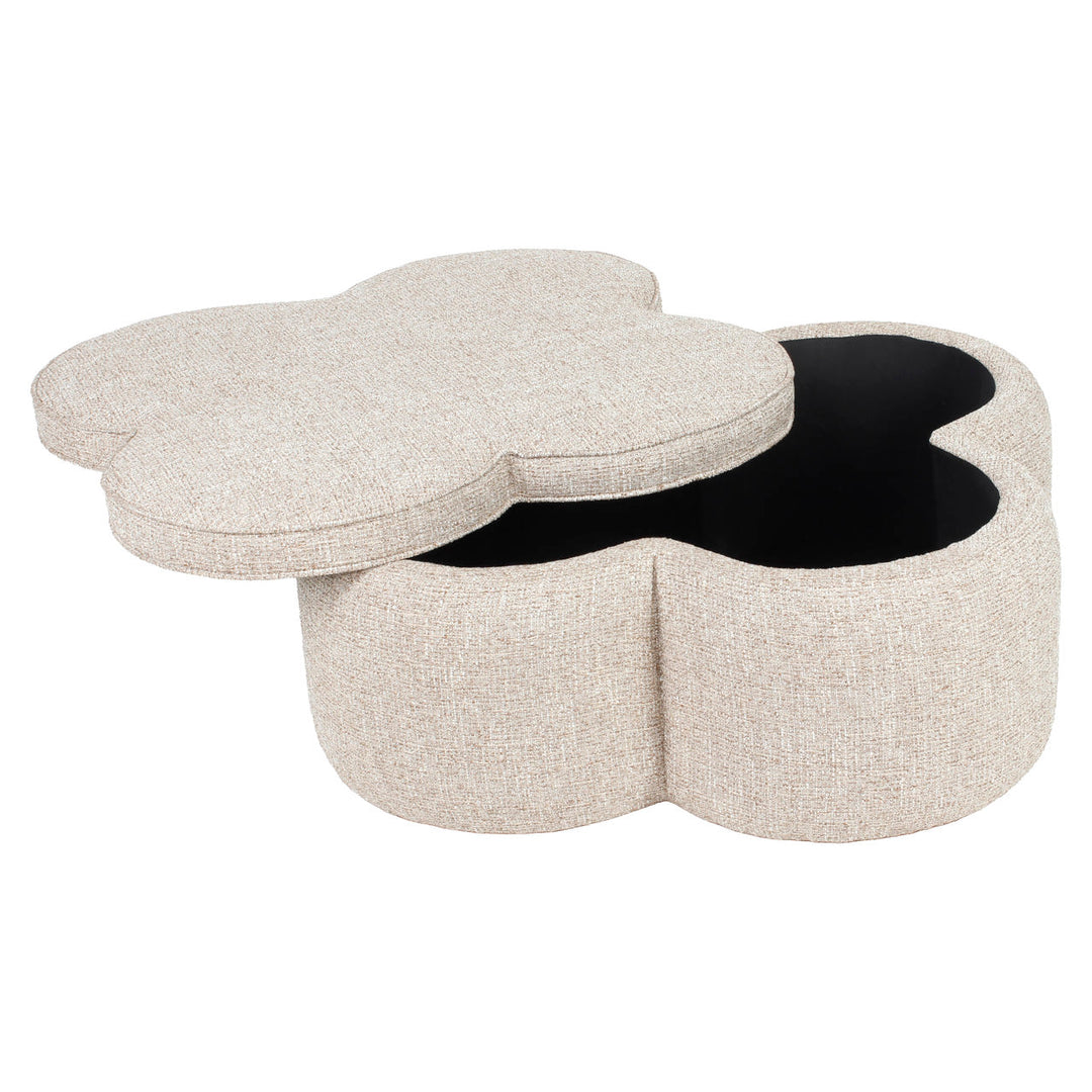 Poef & Voetenbank Corbeau sand tweed