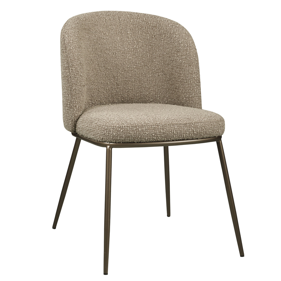 Eetkamerstoel Elvi mocca chunky fire retardant (Set of 2)
