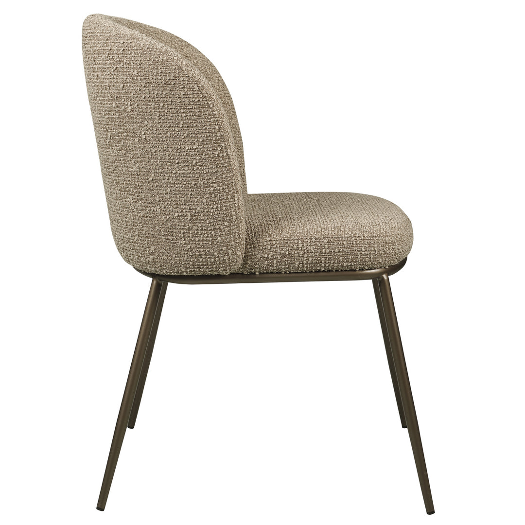 Eetkamerstoel Elvi mocca chunky fire retardant (Set of 2)