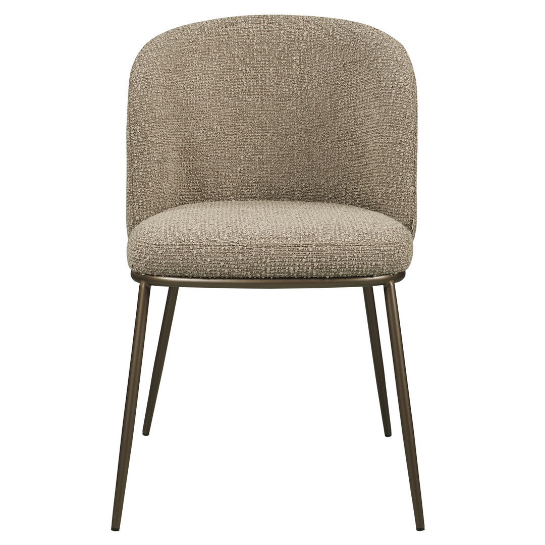 Eetkamerstoel Elvi mocca chunky fire retardant (Set of 2)