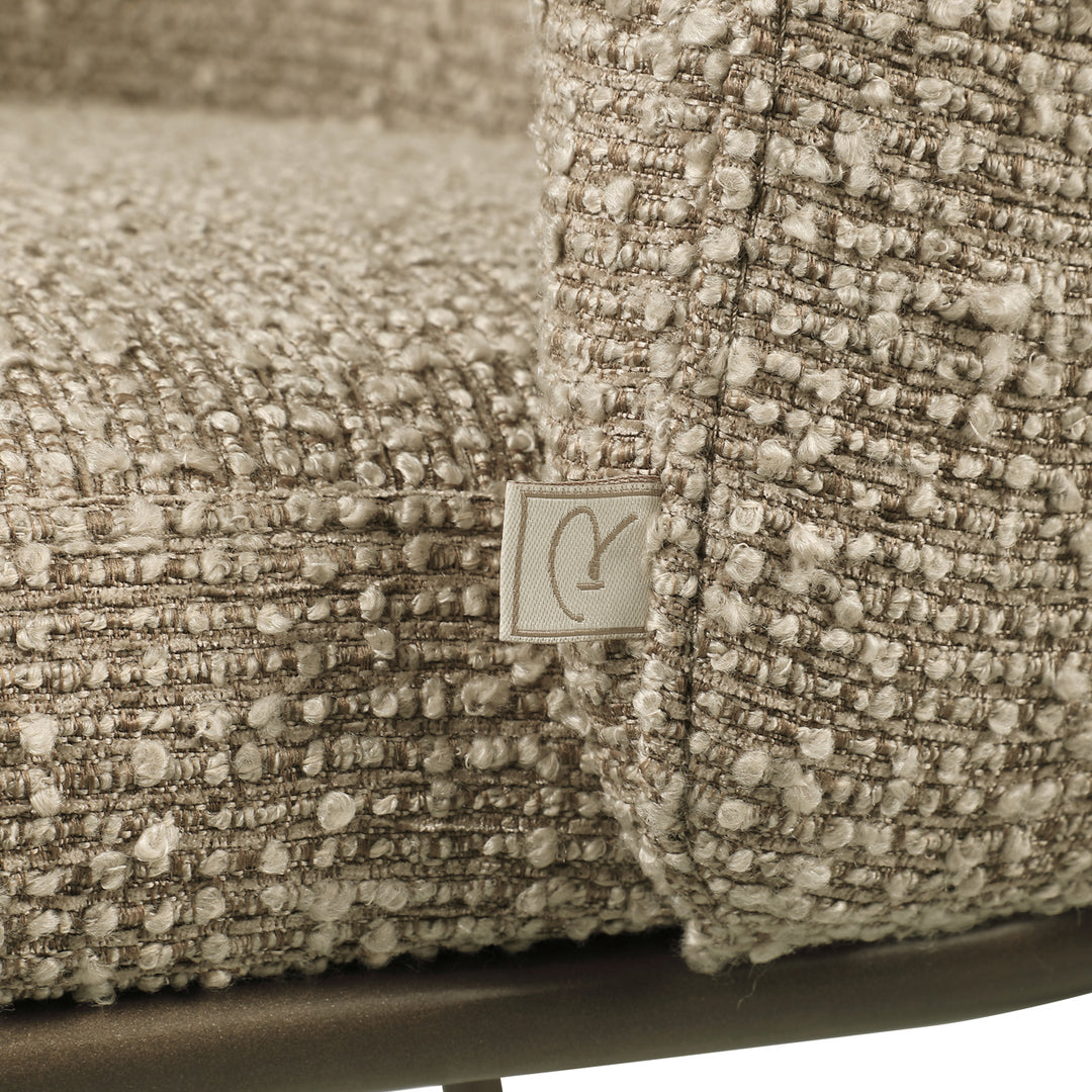 Eetkamerstoel Elvi mocca chunky fire retardant (Set of 2)