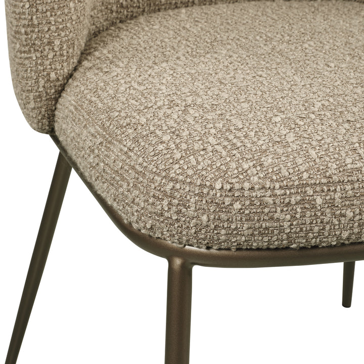 Eetkamerstoel Elvi mocca chunky fire retardant (Set of 2)