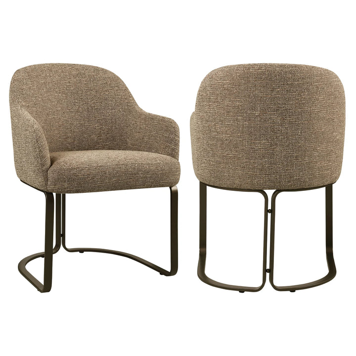 Eetkamerstoel Hadley brown tweed fire retardant