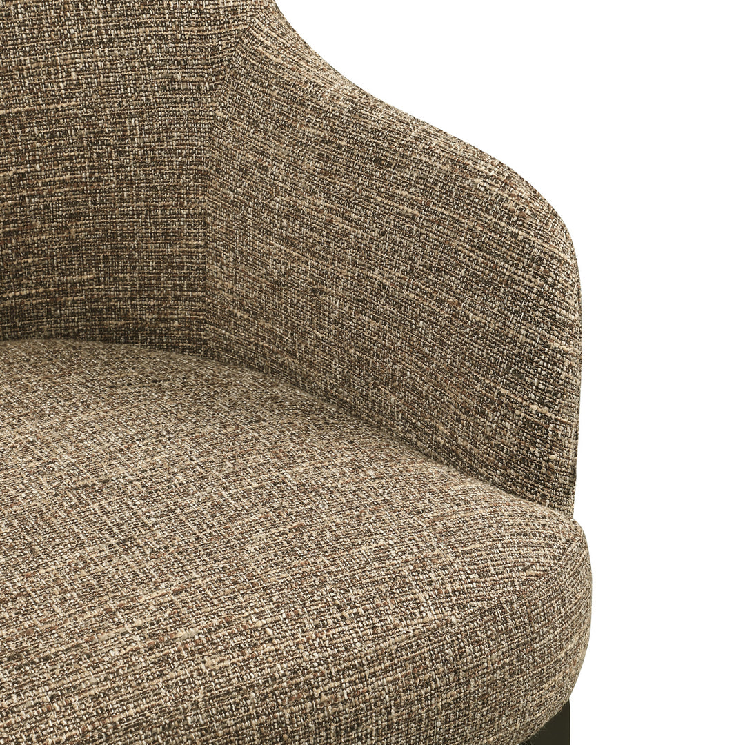 Eetkamerstoel Hadley brown tweed fire retardant