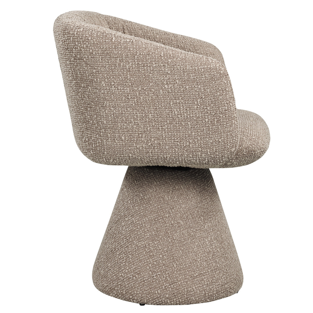 Eetkamerstoel Madeline mocca chunky swivel