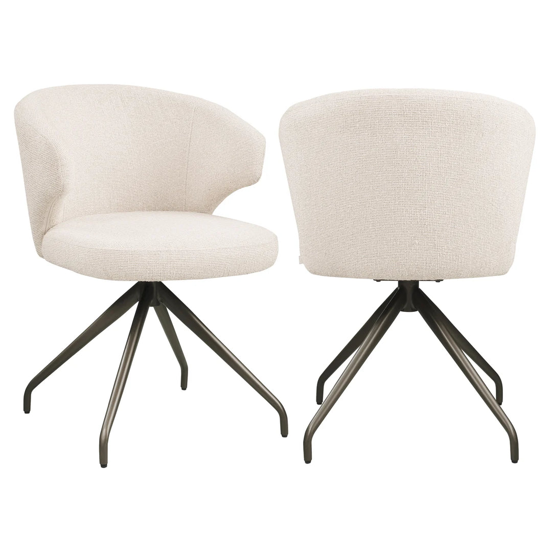 Eetkamerstoel Milly biscotti swivel