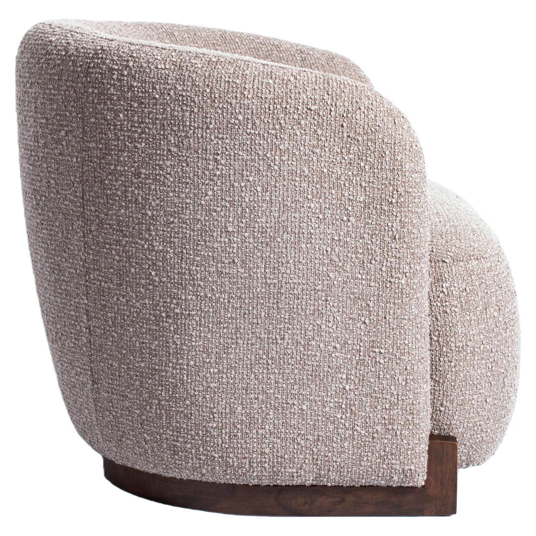 Lounge stoel Hannah mocca chunky fire retardant