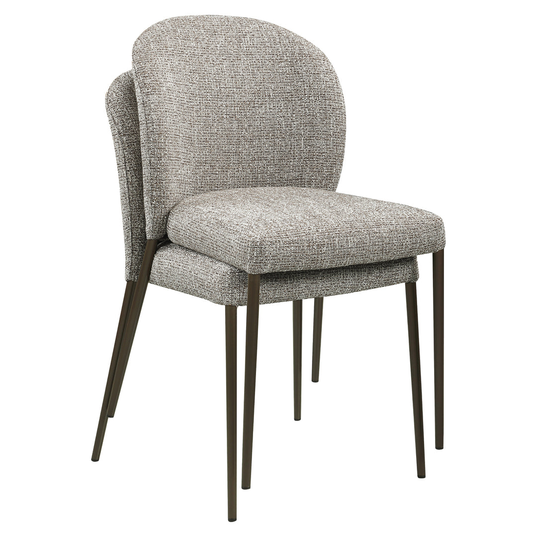 Eetkamerstoel Stacker  earth tweed fire retardant (Set of 2)