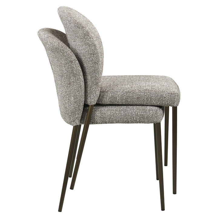 Eetkamerstoel Stacker  earth tweed fire retardant (Set of 2)