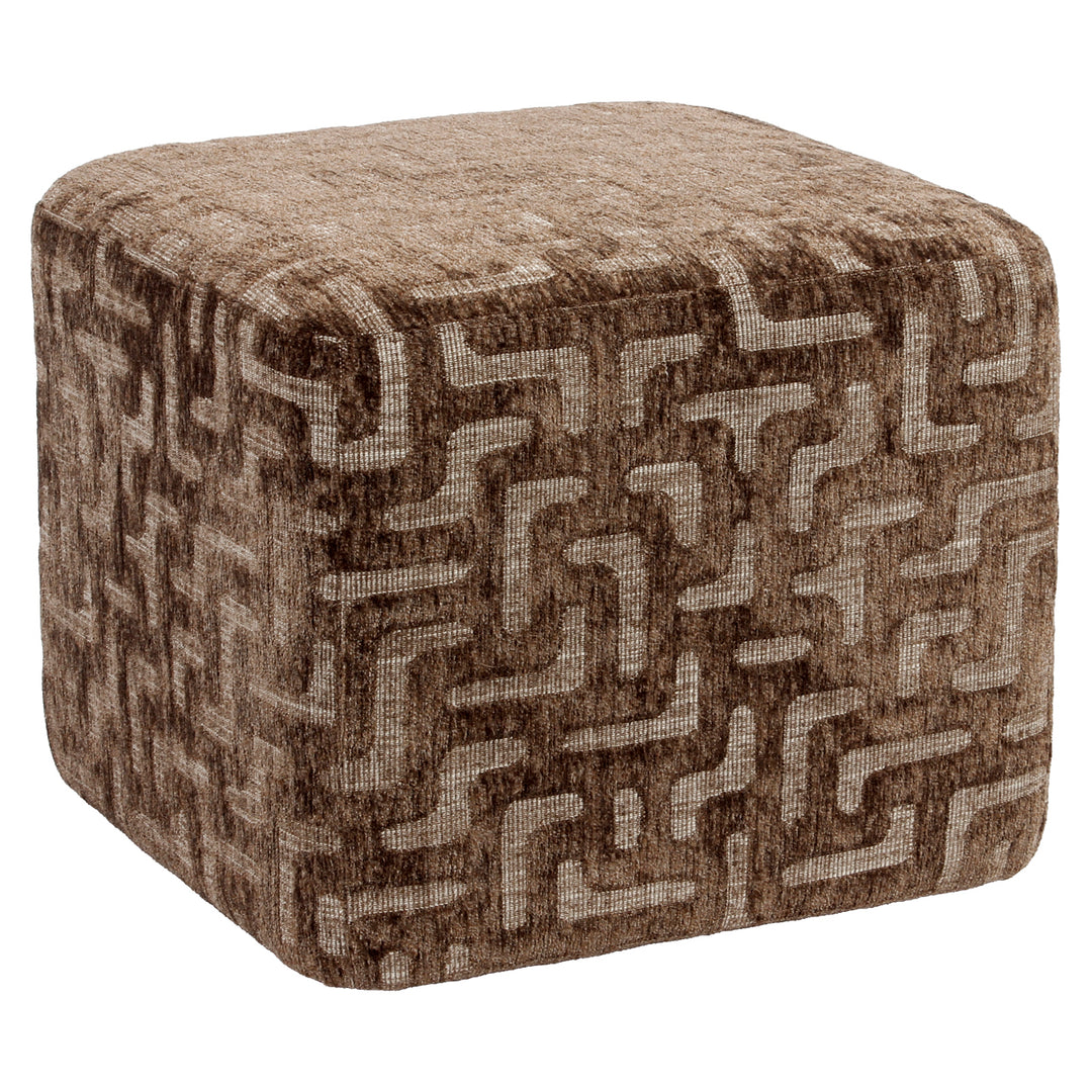 Poef & Voetenbank Ciela brown labyrinth