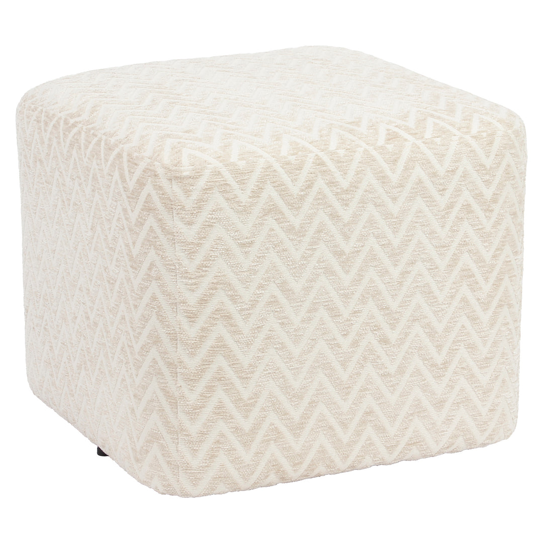 Poef & Voetenbank Ciela beige chevron