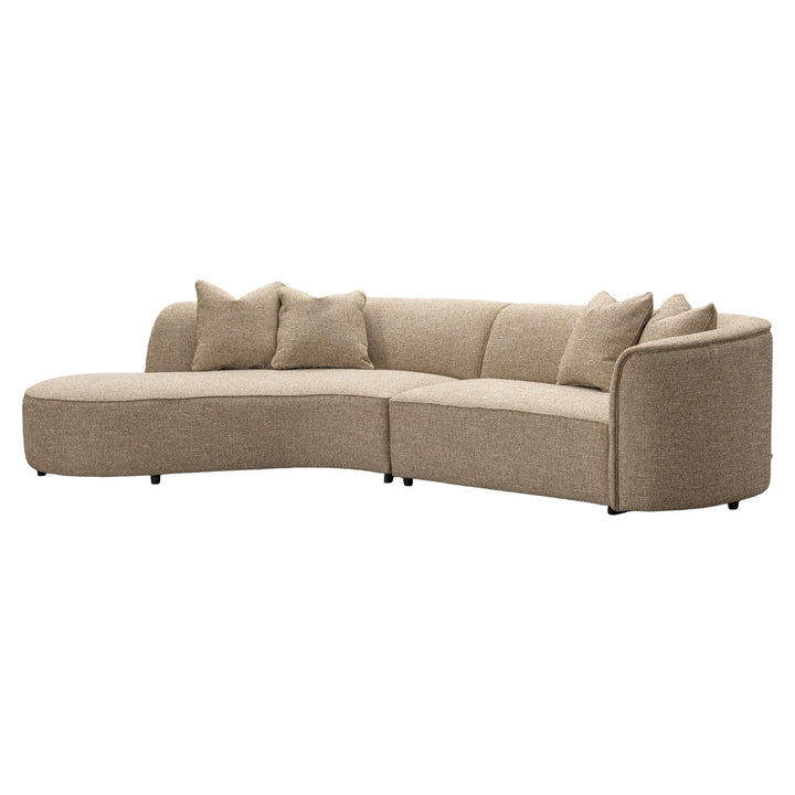 Bank Romero sand tweed ottoman left fire retardant