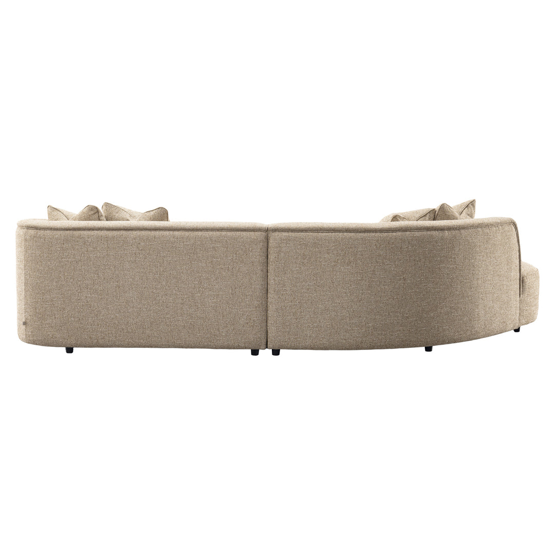 Bank Romero sand tweed ottoman left fire retardant
