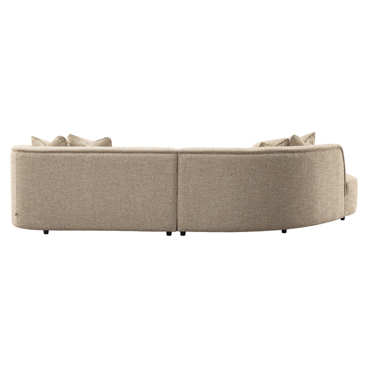 Bank Romero sand tweed ottoman left fire retardant