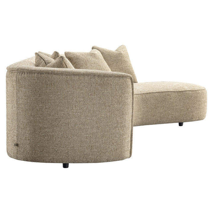 Bank Romero sand tweed ottoman right fire retardant