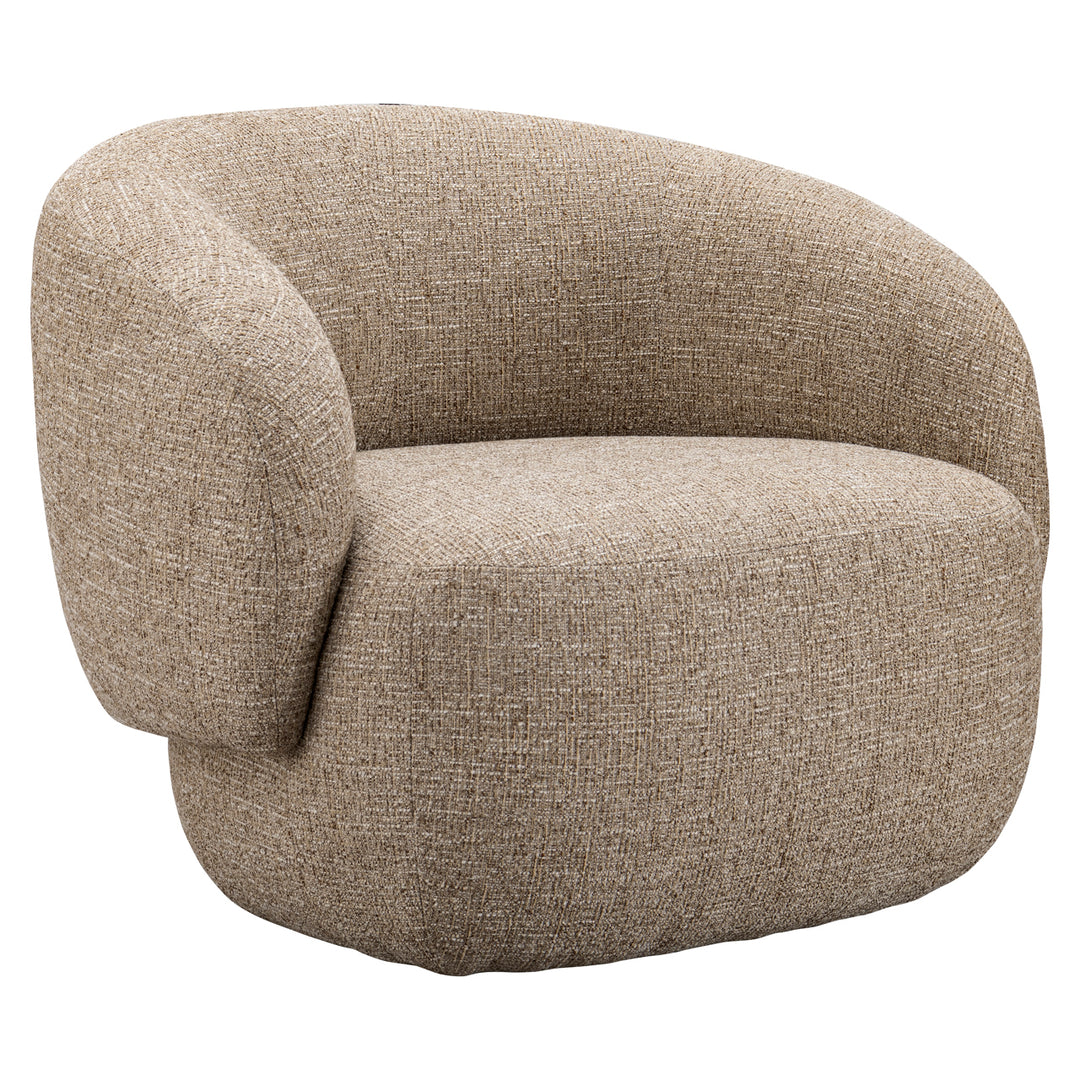 Lounge stoel Milano sand tweed fire retardant