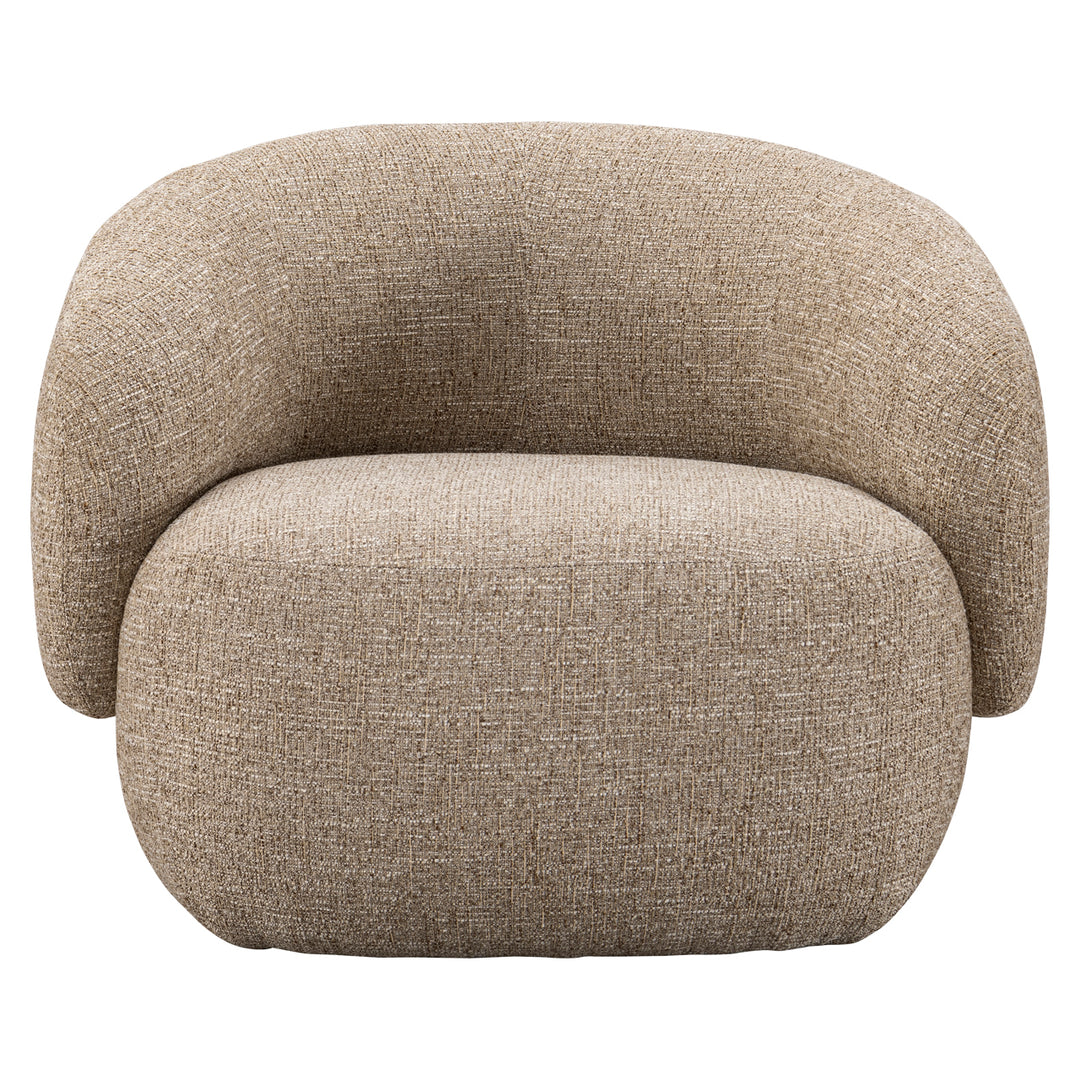 Lounge stoel Milano sand tweed fire retardant