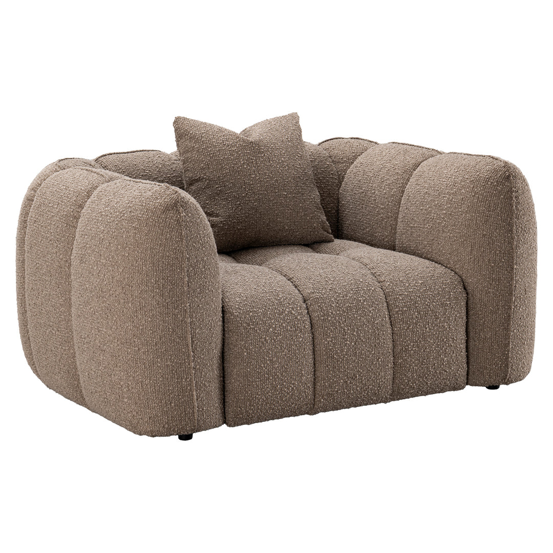 Lounge stoel Hogan mocca chunky fire retardant