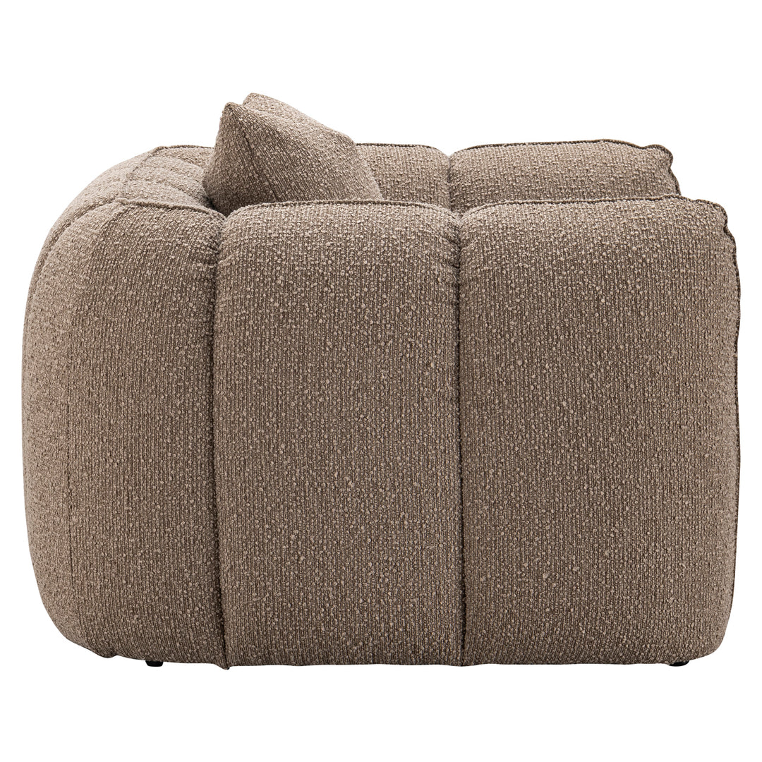 Lounge stoel Hogan mocca chunky fire retardant