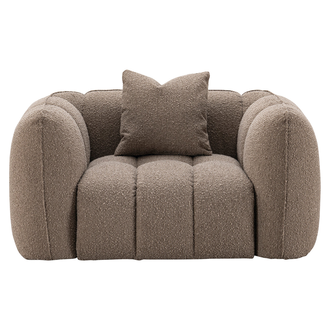 Lounge stoel Hogan mocca chunky fire retardant
