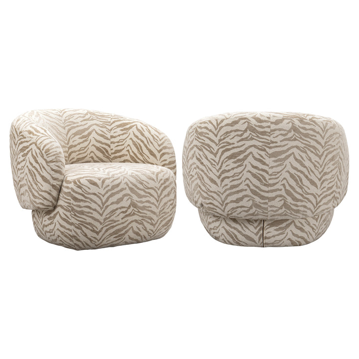 Lounge stoel Milano beige tiger