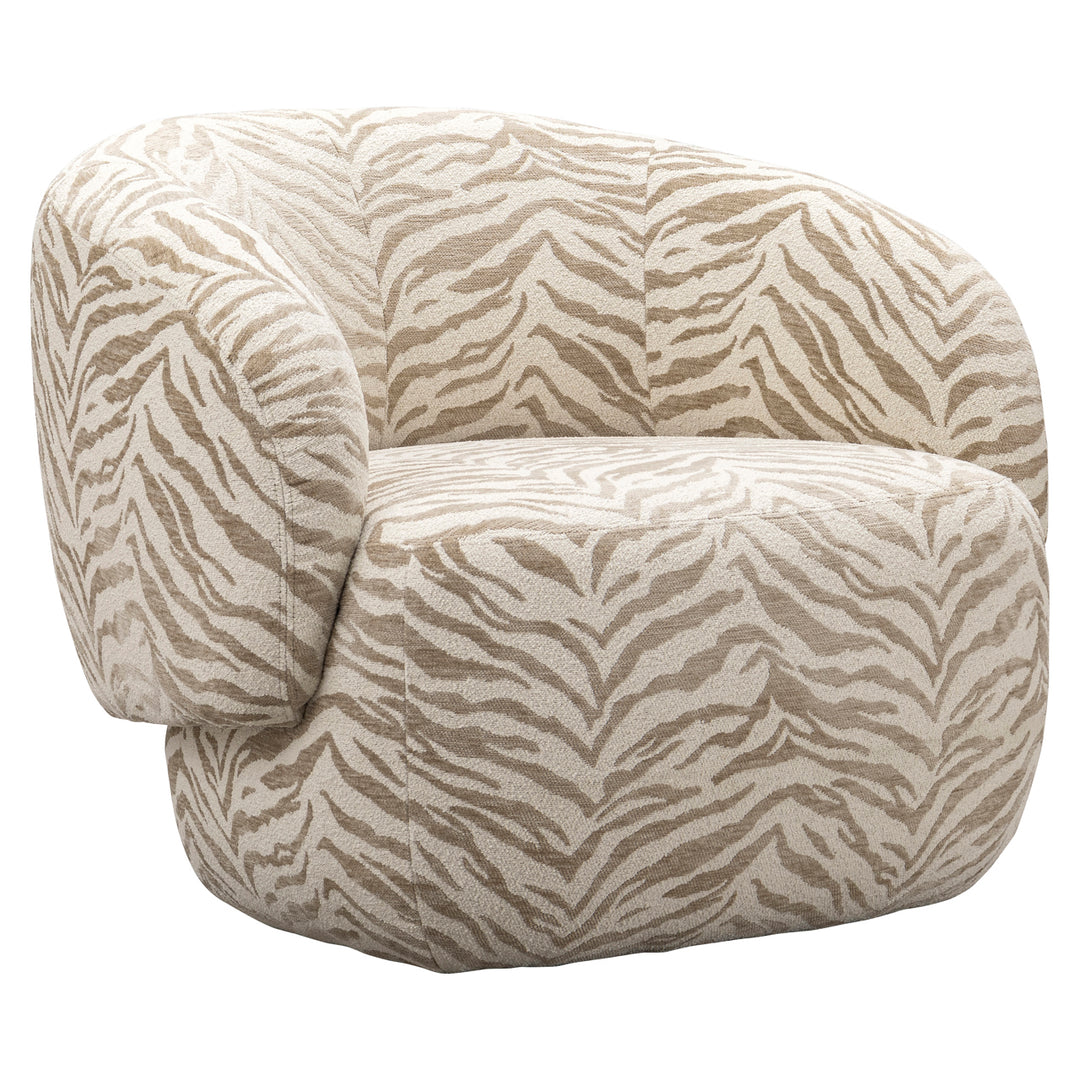Lounge stoel Milano beige tiger