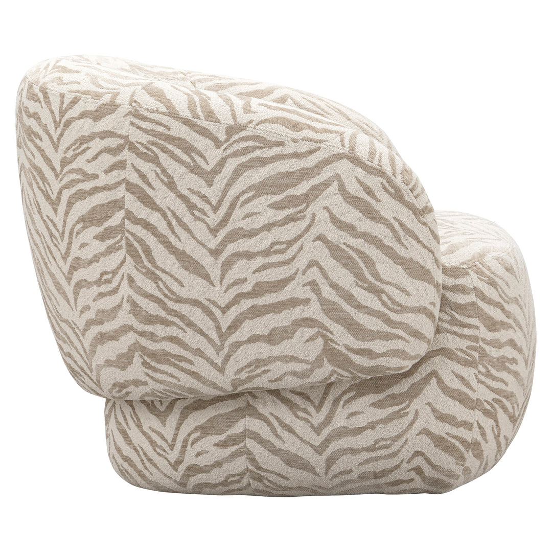 Lounge stoel Milano beige tiger