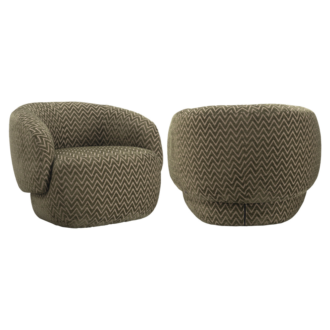Lounge stoel Milano moss chevron