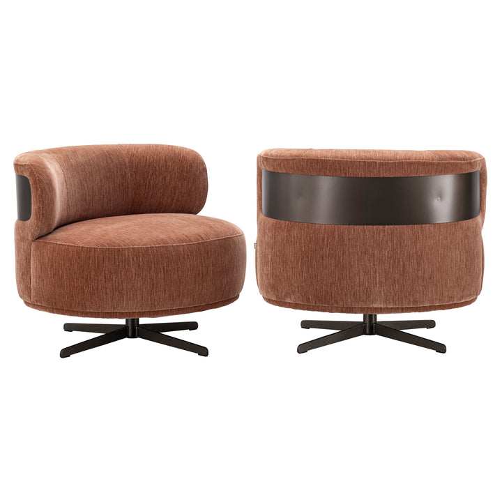 Lounge stoel Lauren be straight mocha mousse swivel