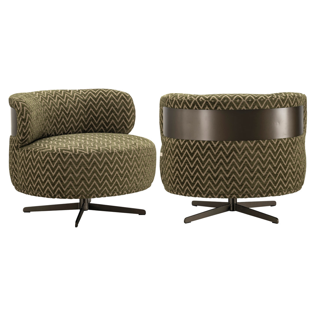 Lounge stoel Lauren moss chevron swivel