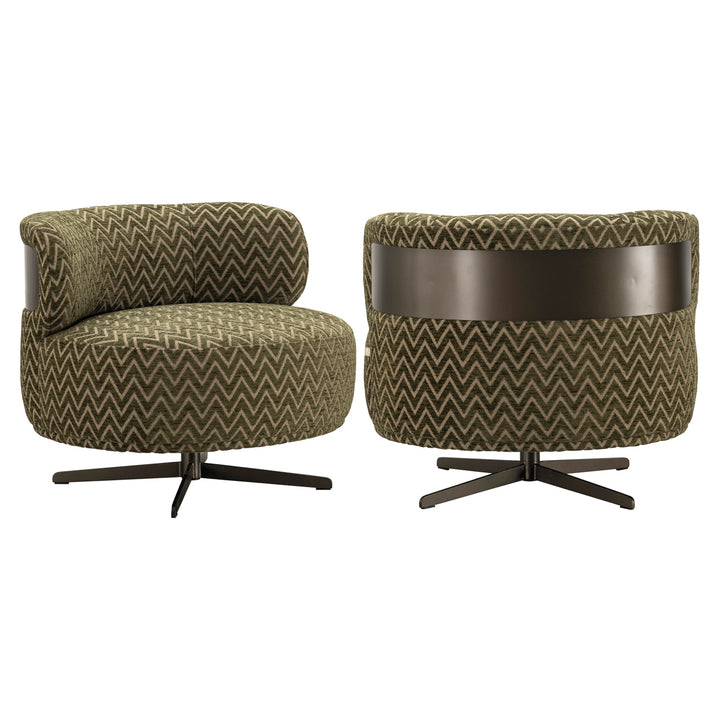 Lounge stoel Lauren moss chevron swivel