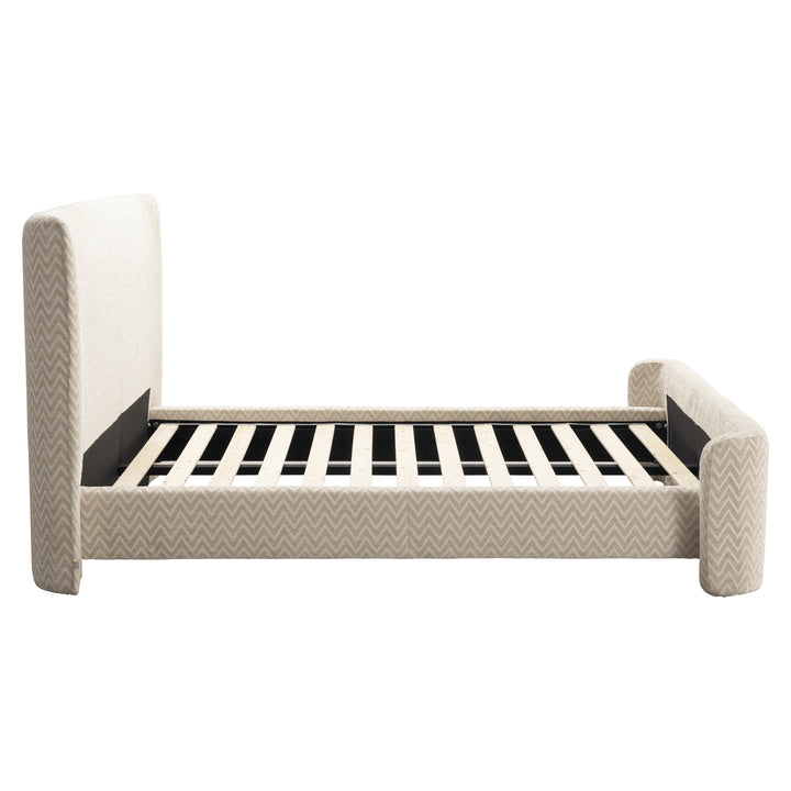 Bed Divana beige chevron 160x200