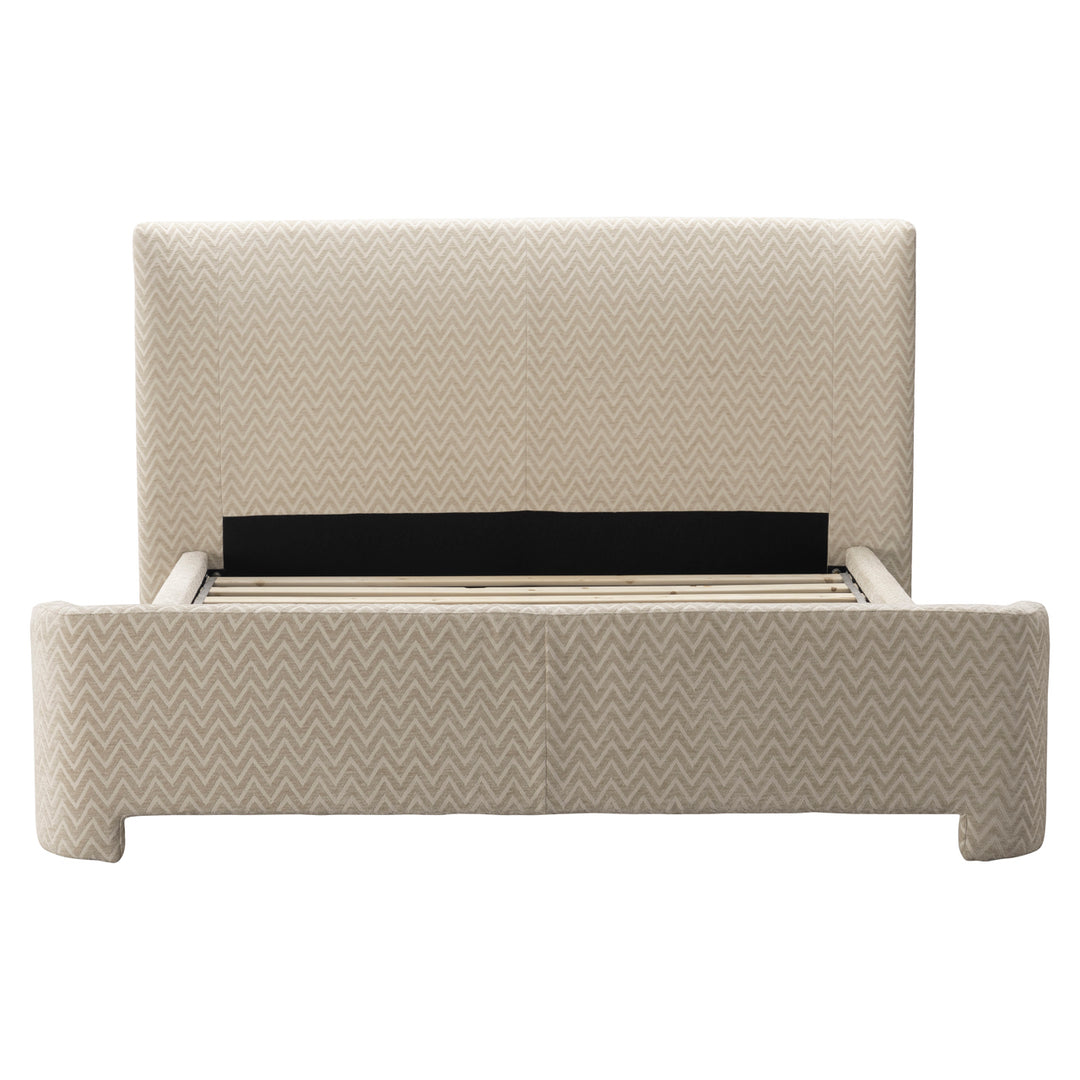 Bed Divana beige chevron 160x200