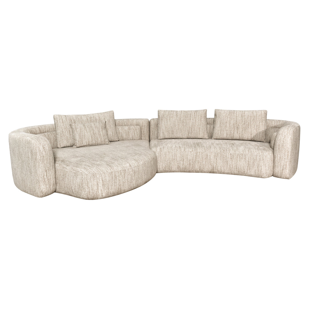 Bank Angusto natural softweave lounge left