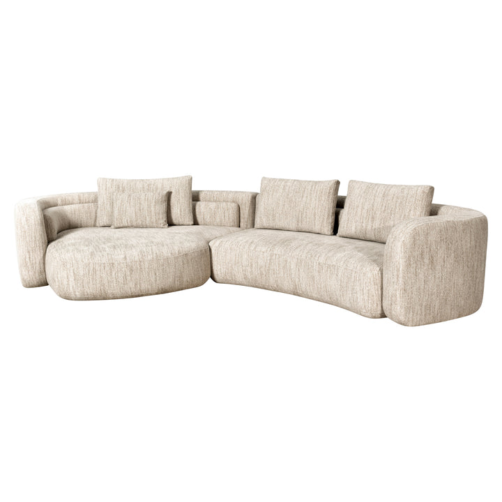 Bank Angusto natural softweave lounge left