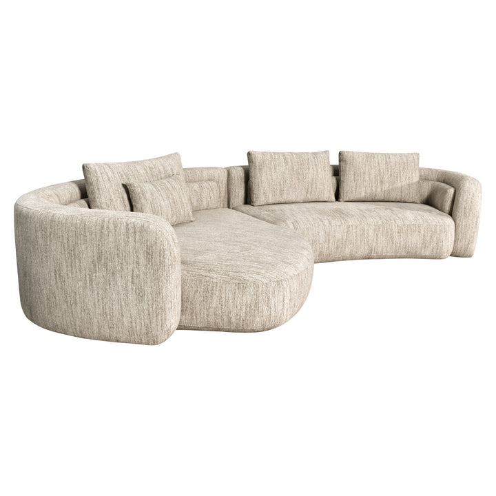 Bank Angusto natural softweave lounge left