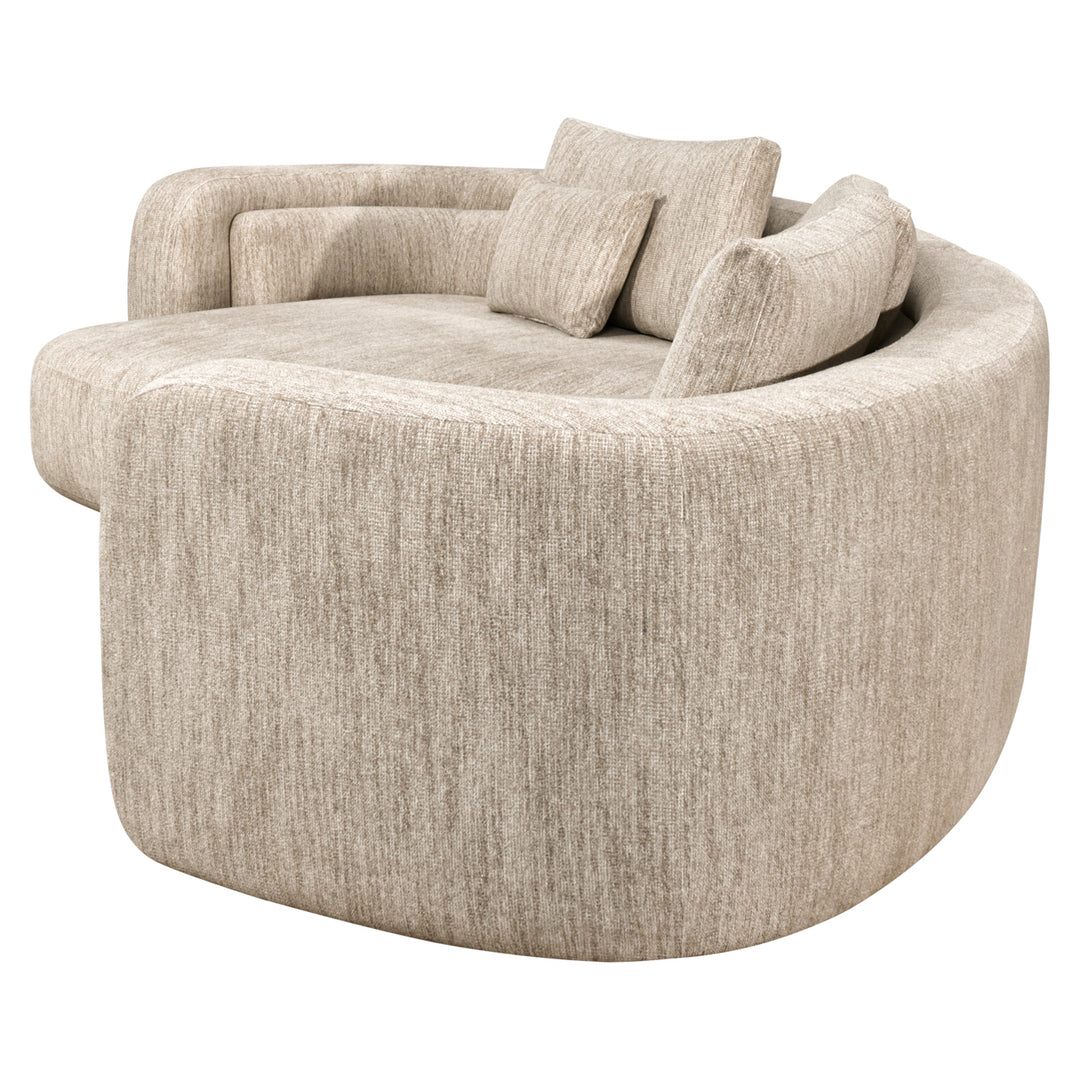 Bank Angusto natural softweave lounge left