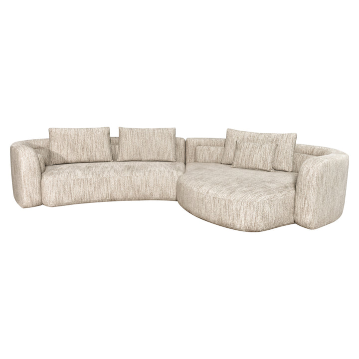 Bank Angusto natural softweave lounge right