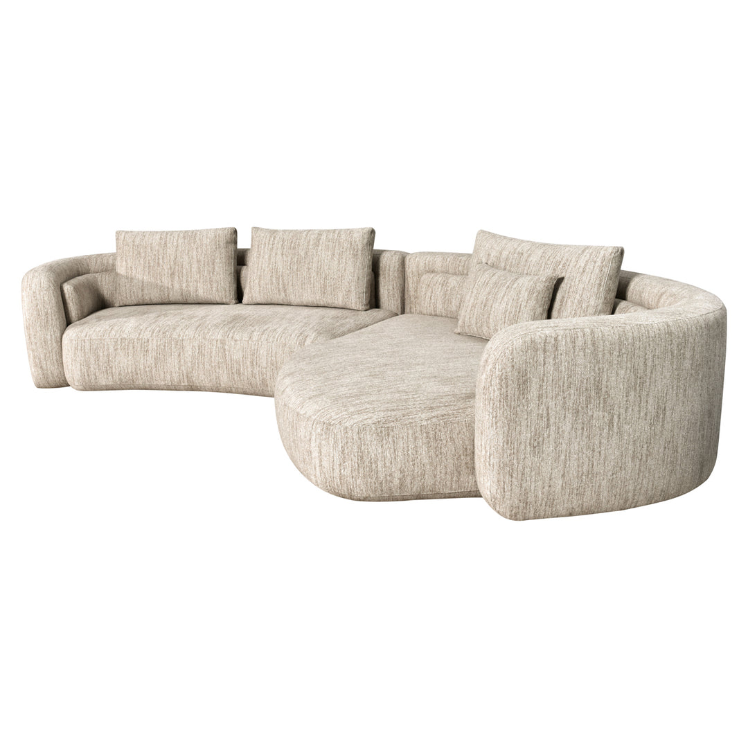 Bank Angusto natural softweave lounge right