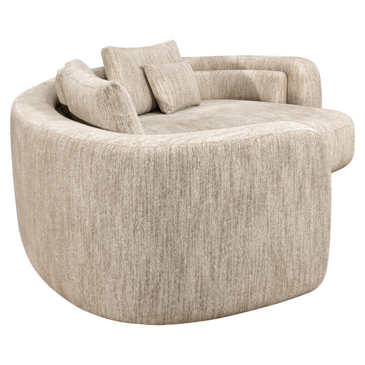 Bank Angusto natural softweave lounge right
