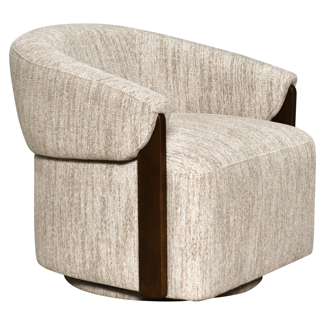 Lounge stoel Marina natural softweave swivel fire retardant
