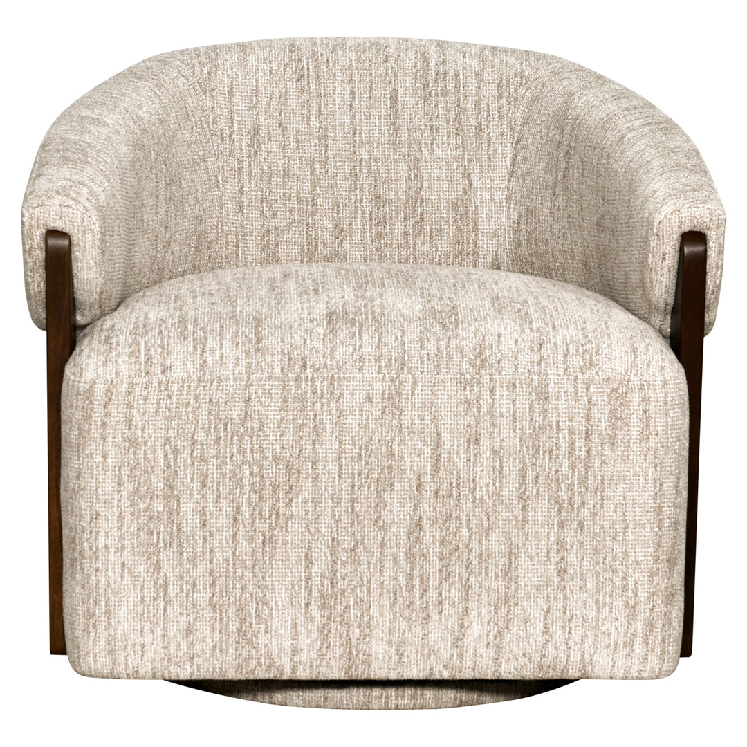 Lounge stoel Marina natural softweave swivel fire retardant